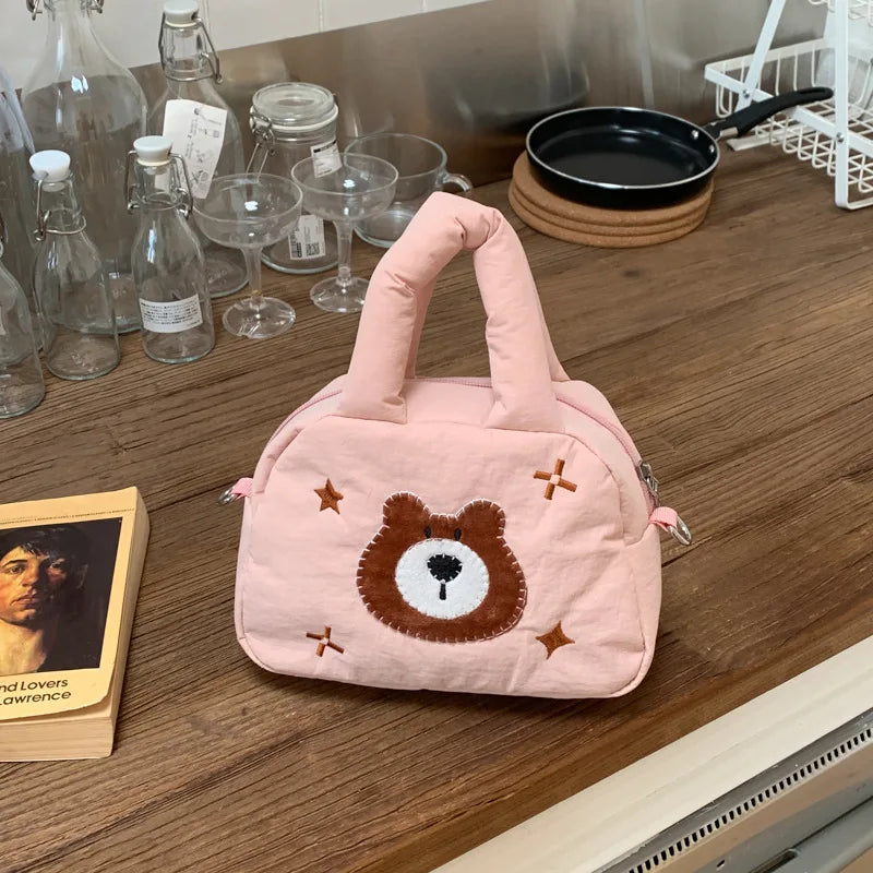 Korean Cute Bear Cartoon Crossbody Bag for Girls | K-Style
