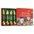 Christmas Stainless Steel Spoon Set 4Pcs – Santa Snowman Tree