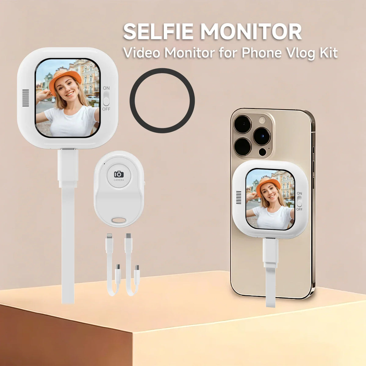 Vlogmate Mini iPhone Selfie Screen – Rear Camera Vlog Display