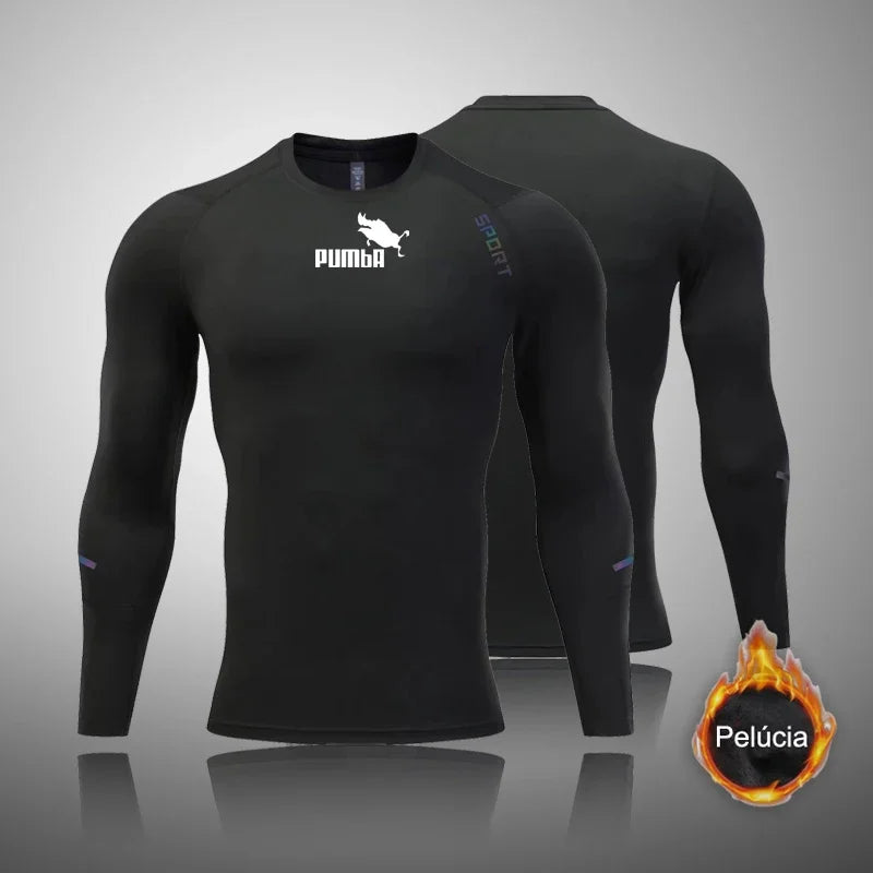 Men's Fleece Thermal Underwear Set – Quick-Dry Long Johns S–3XL