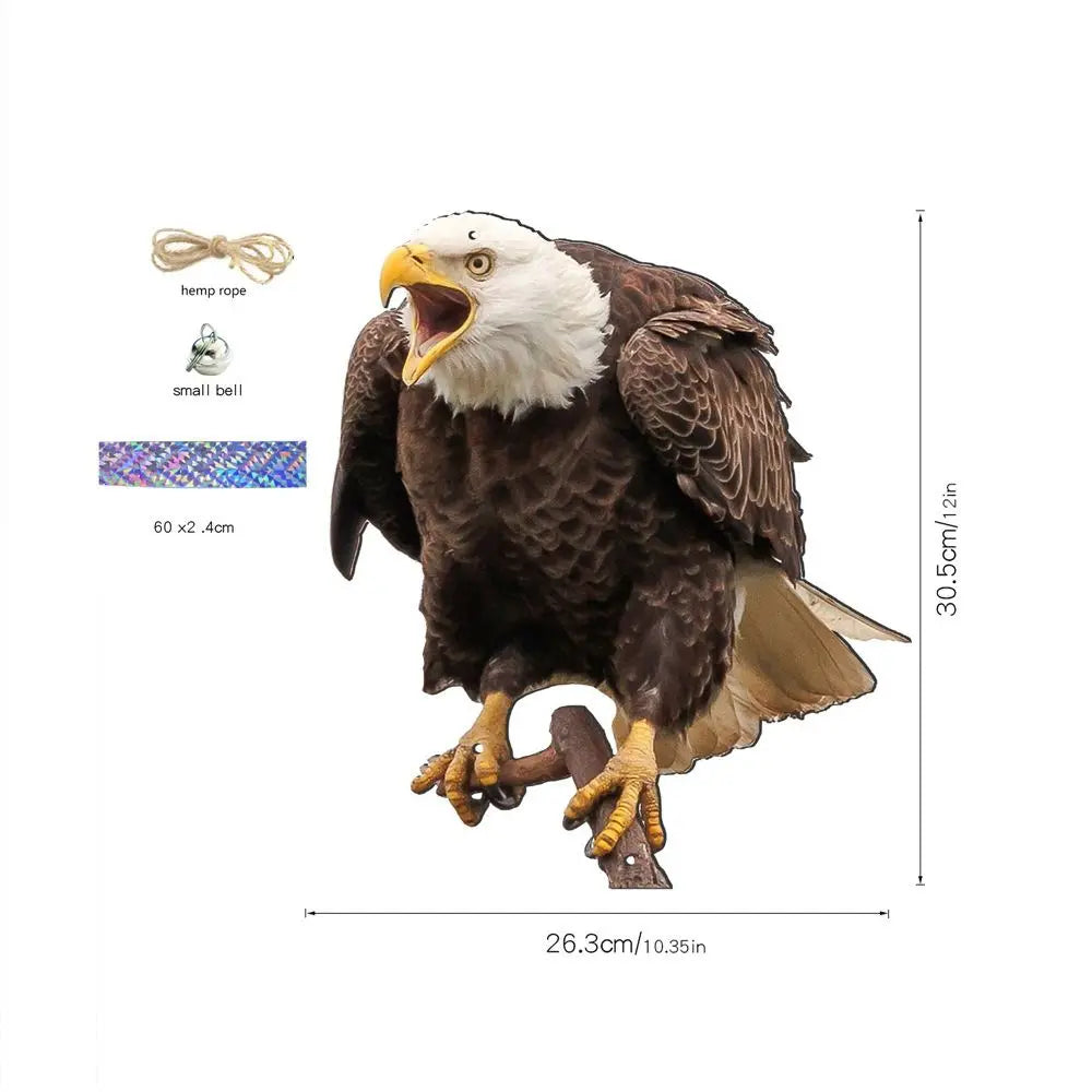 Owl Scarecrow Bird Repeller Wind Chime with Bells – Waterproof
