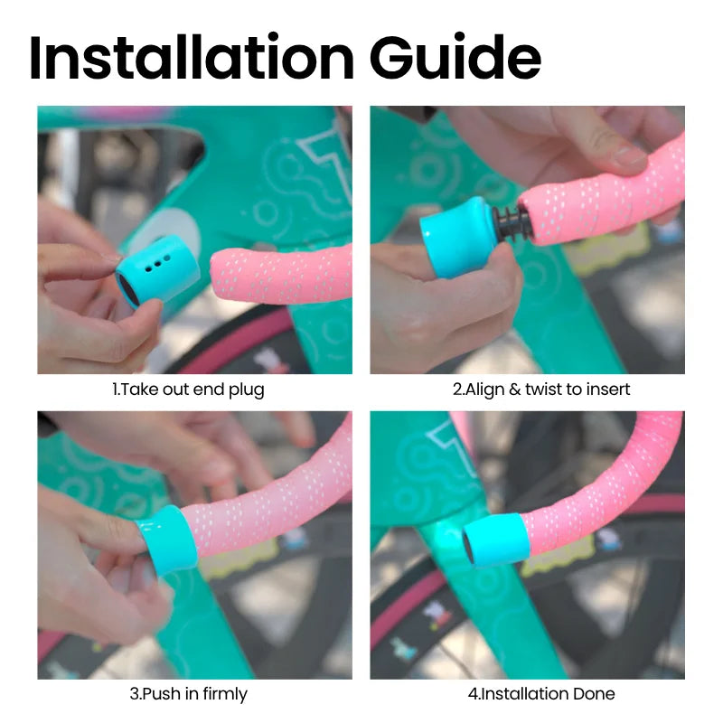 Silicone Bike Handlebar End Plugs – Multi-Color Bar Caps
