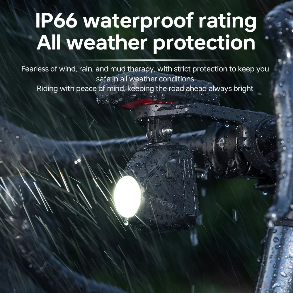 X-TIGER 1600 Lumen Bike Light | IP66 USB-C Headlamp + Remote