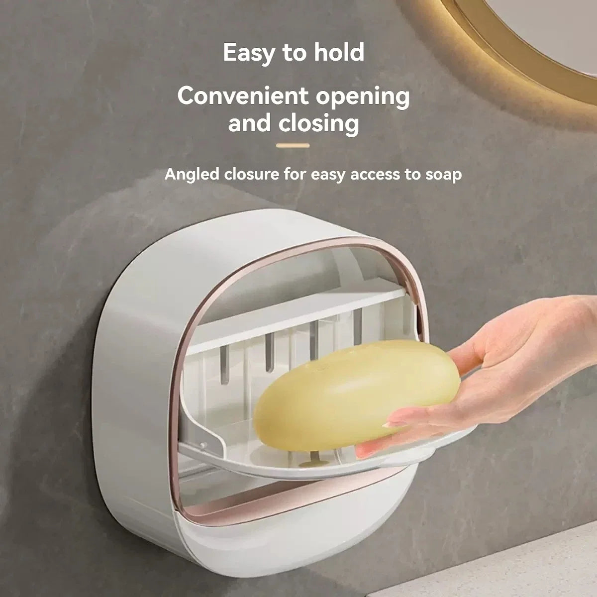 Waterproof Hanging Soap Box with Drainage for Shower & Bathroom
