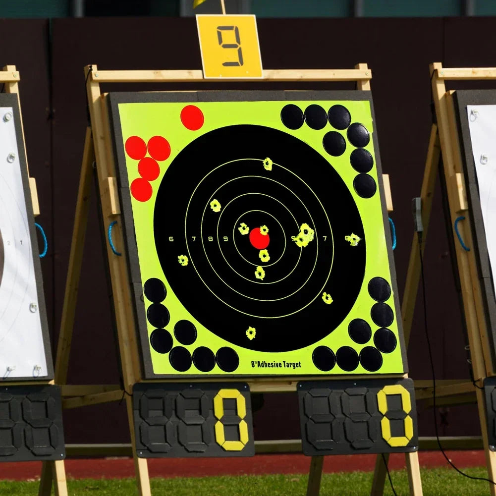 8-Inch Reactive Splatter Shooting Target Stickers – High Visibility