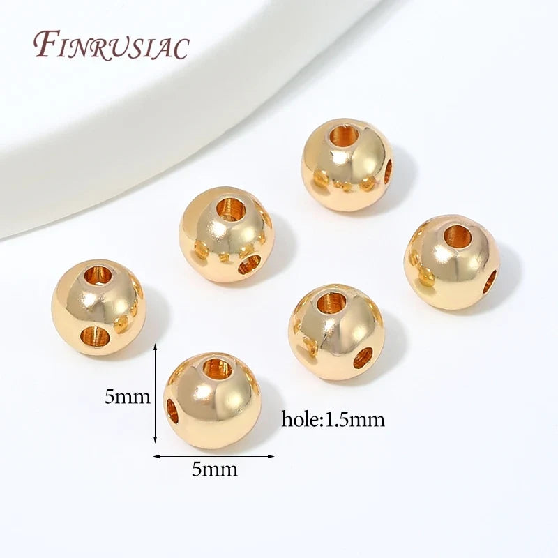 Gold Plated 4-Hole Round Spacer Beads – DIY Jewelry Making