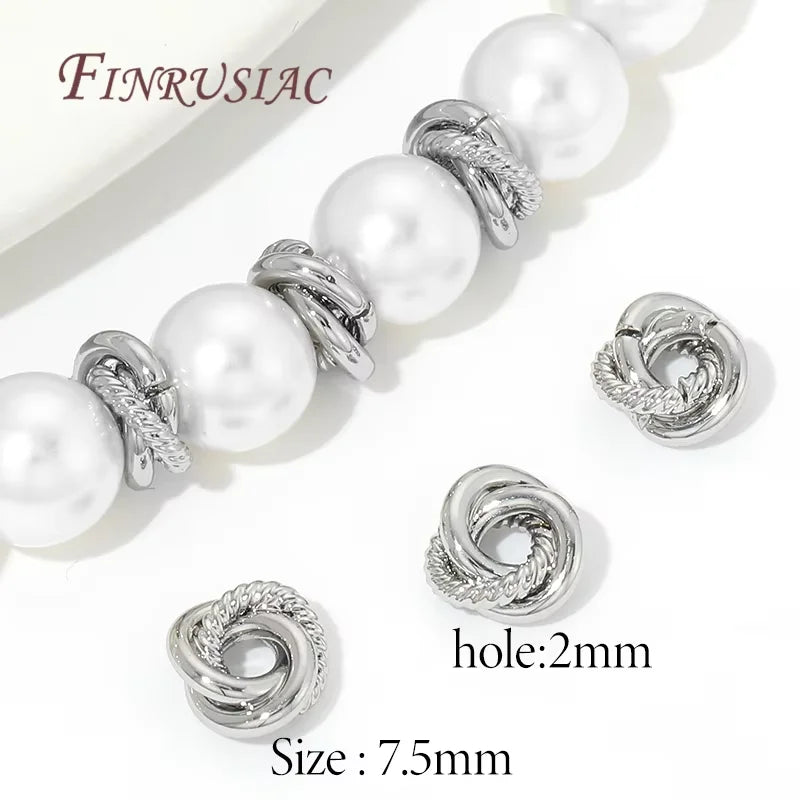18K Gold Plated Zircon Flower Beads – DIY Jewelry Making