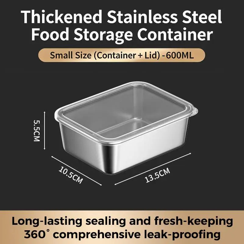Stainless Steel Food Storage Container with Airtight Lid