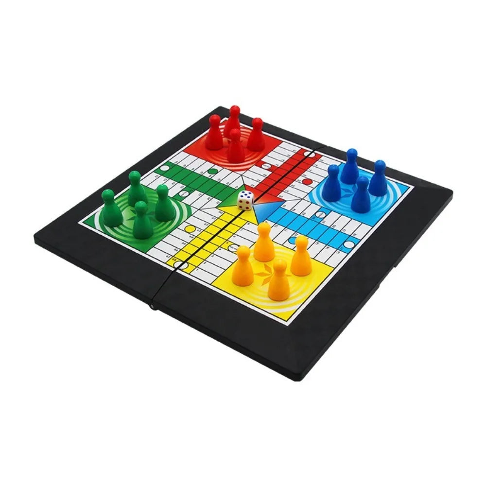 Foldable Ludo & Snake Board Game Set – Kids Family Toy