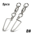 Stainless Steel Ball Bearing Swivel Fishing Snap Connector 0–8#