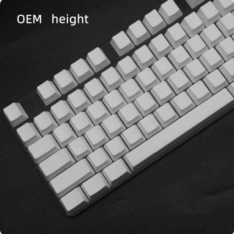 108-Key PBT Blank Keycap Set – Cherry OEM XDA White MX