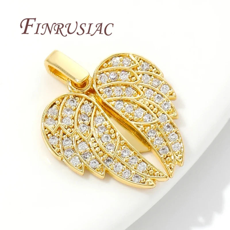 18K Gold Plated Zircon Heart Charm Pendants | DIY Jewelry Making
