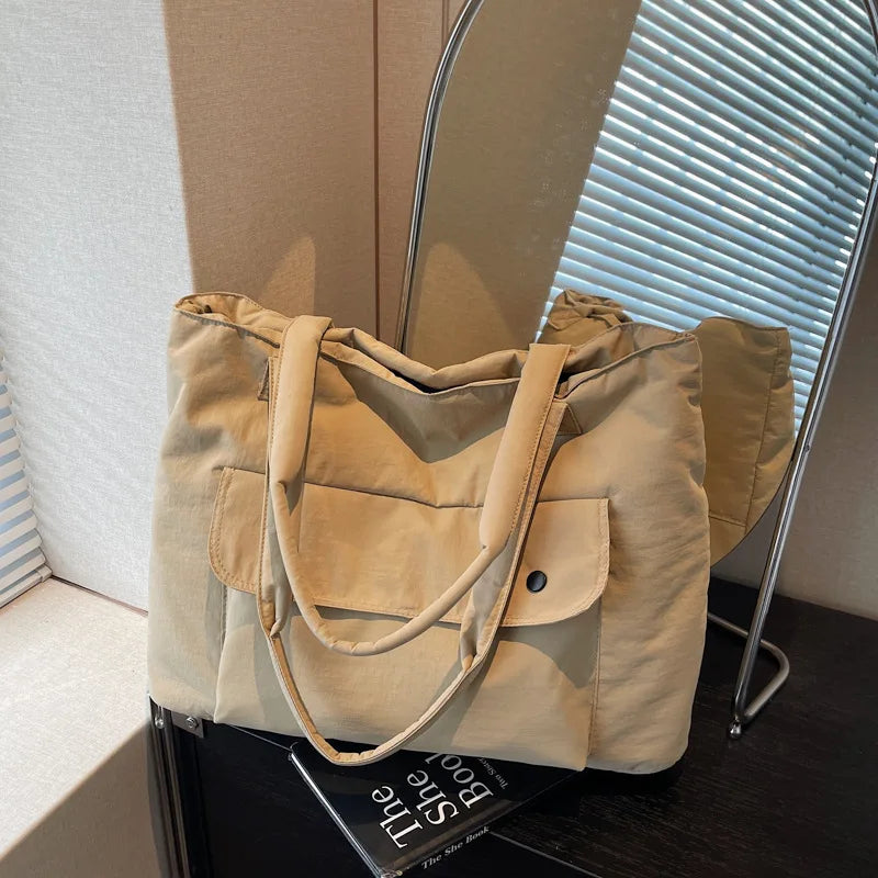 Women's Large Capacity Lightweight Cotton Tote Shoulder Bag