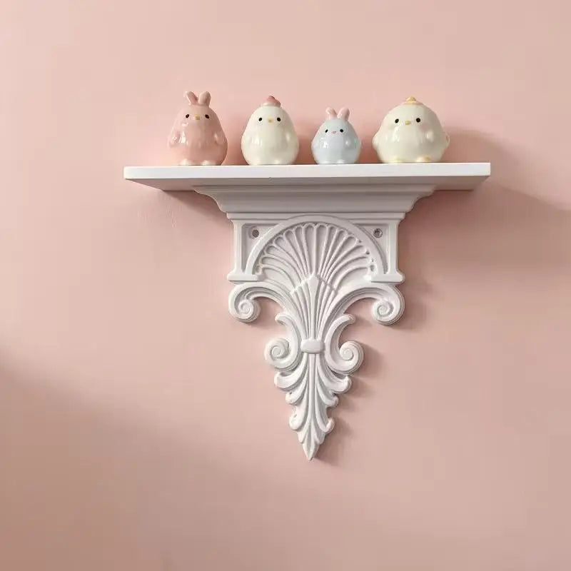 3D Carved Gothic Floating Wall Shelf – Plant & Décor Display