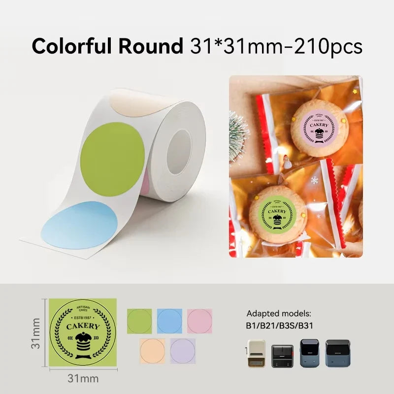 NIIMBOT Thermal Label Paper – Waterproof Self-Adhesive Stickers