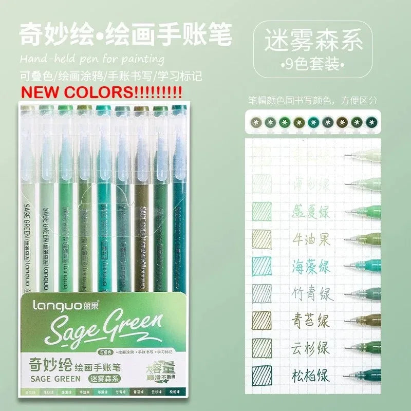 Glitter Gel Pen Set 162 Colors – 0.5mm & 1.0mm Art Pens