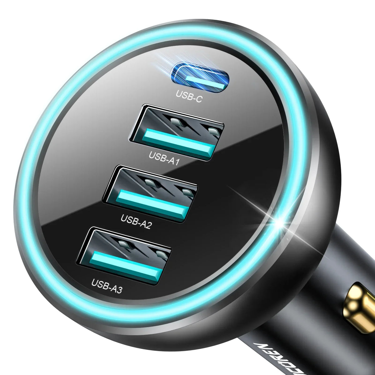 Rocoren 55W 4-in-1 USB-C Car Charger – PD & QC4.0 Fast Charge