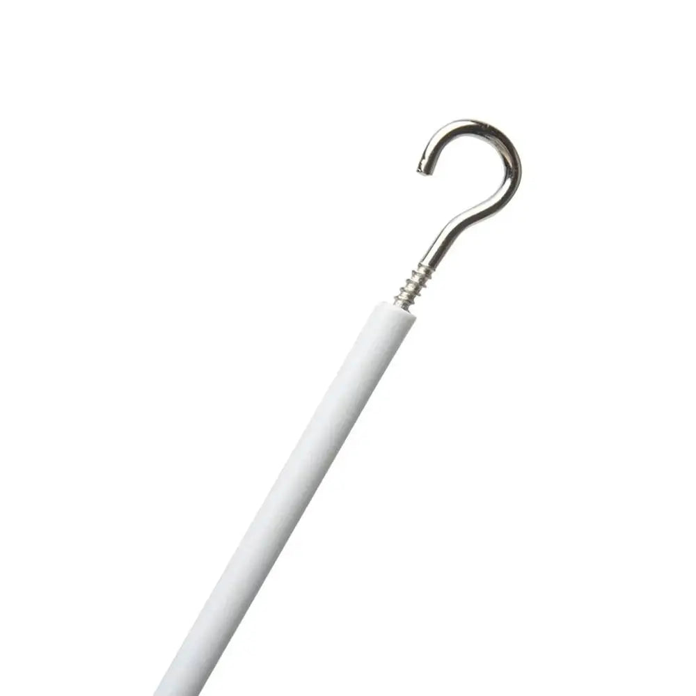 Curtain Spring Wire Cable 2–5M with Hooks & Eyes | White