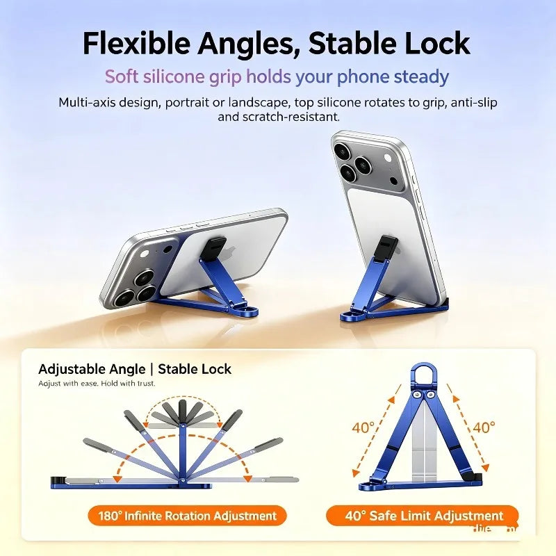 Mini Foldable Keychain Phone Stand | Multi-Angle Adjustable