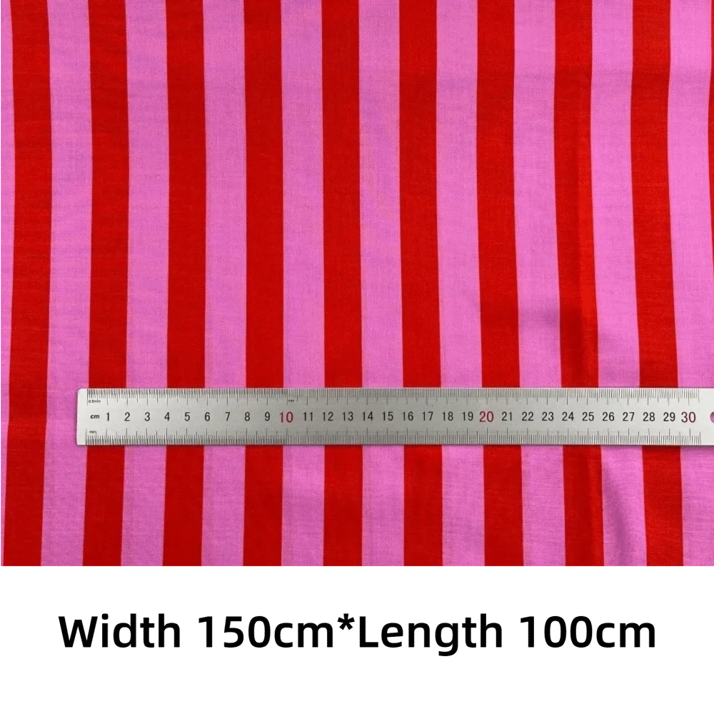 150x100cm Vertical Stripes Challie Fabric – Multicolor Sewing