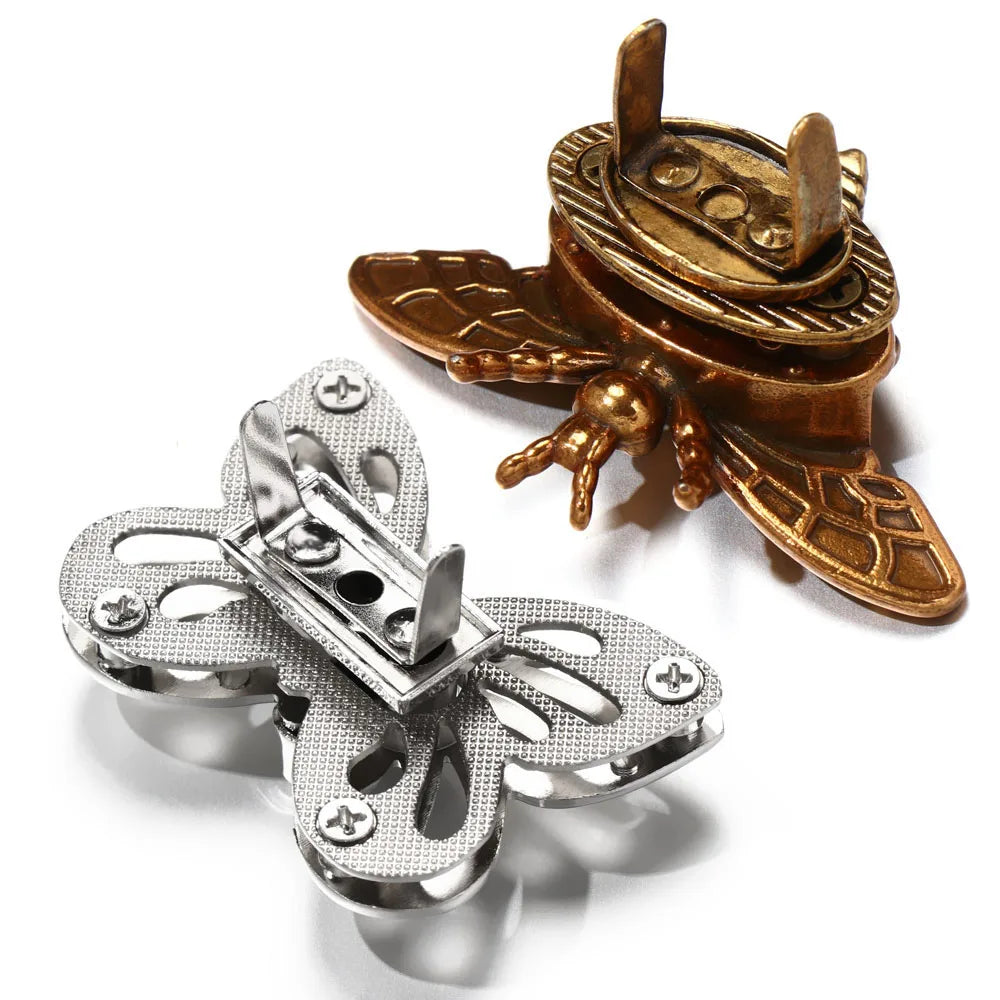 Bee Shape Metal Turn Lock Clasp for DIY Leather Bag Craft