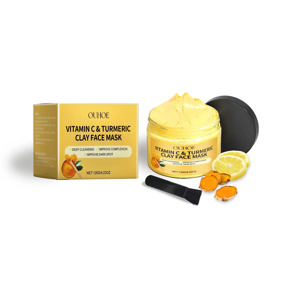 Turmeric Vitamin C Clay Face Mask – Brighten & Deep Cleanse
