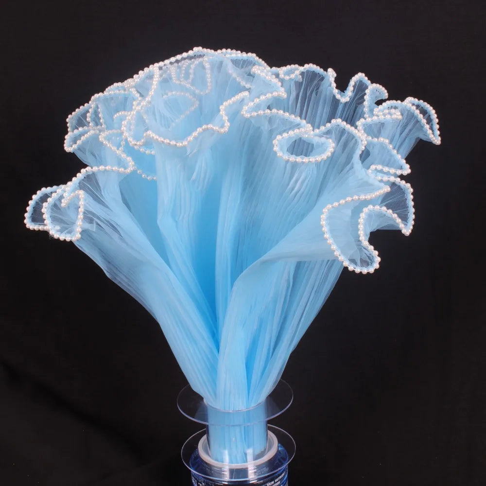 Pearl Wave Lace Mesh Flower Wrapping Yarn 28cm x 4 Yards