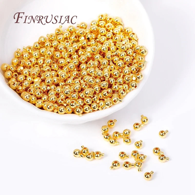 18K Gold Plated Brass Crimp End Beads | DIY Jewelry Findings
