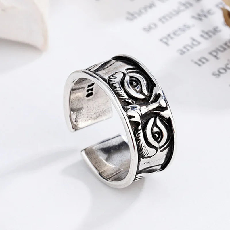 Vintage Punk Adjustable Ring – Eagle Tiger Snake Charm