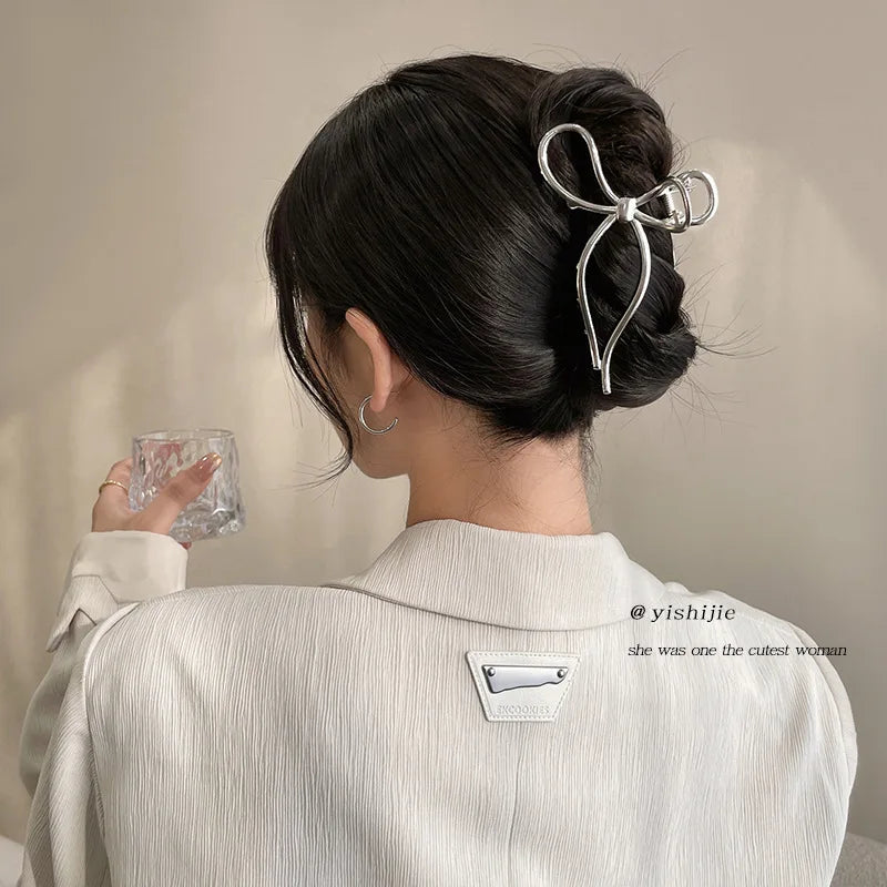 Metal Geometric Hair Claw Clips – Korean Style Barrettes Women