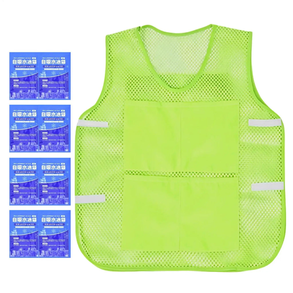 Ice Cooling Vest with 8 Reusable Ice Packs – Unisex