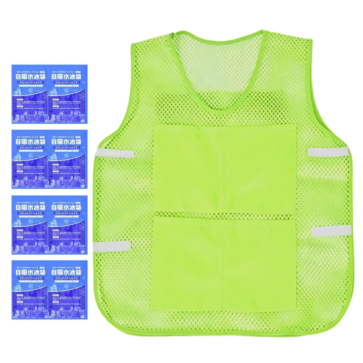 Ice Cooling Vest with 8 Reusable Ice Packs – Unisex