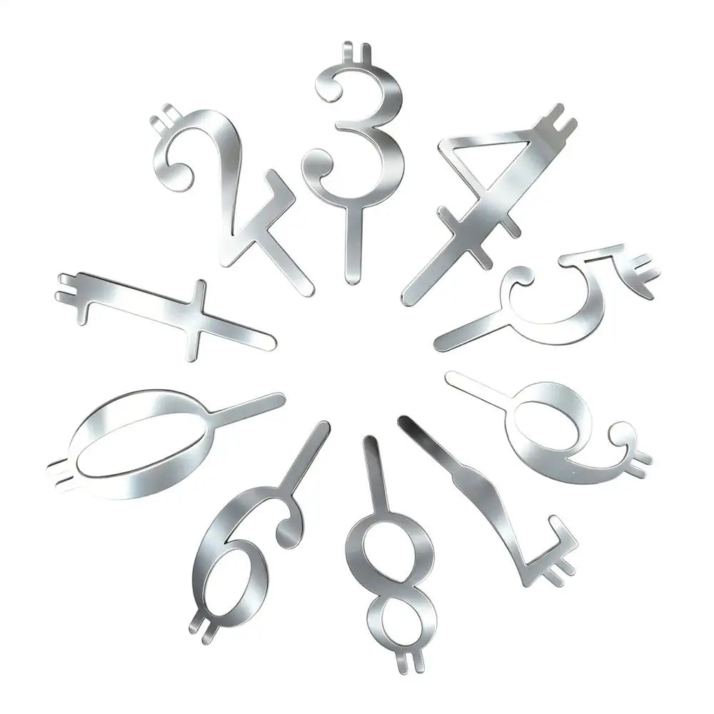 Reusable Number Cake Candle Holder Set – Digits 0–9 Topper