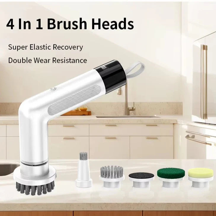 S3 4-in-1 Cordless Electric Spin Scrubber | Battery Display