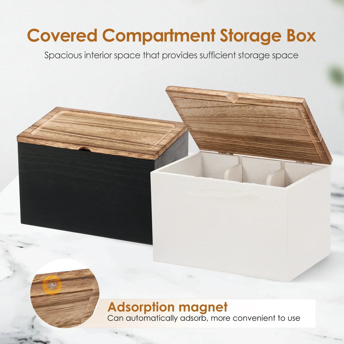 Wood Tampon Holder & Sanitary Napkin Storage Box with Lid