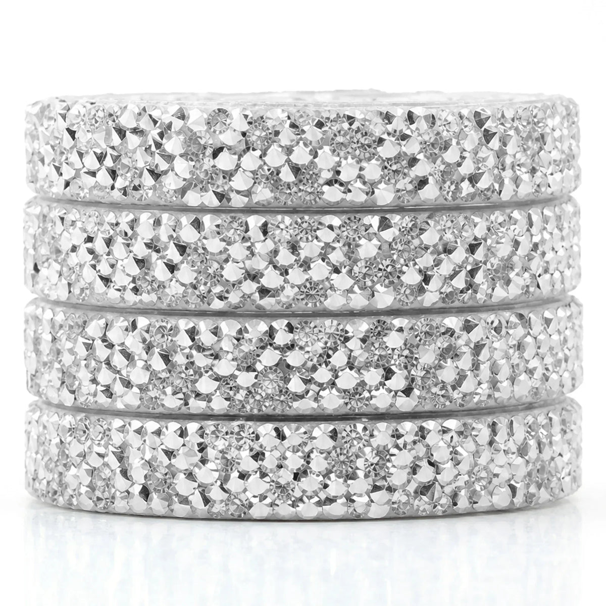 Self-Adhesive Rhinestone Trim Tape – 4 Rolls Crystal DIY Sticker