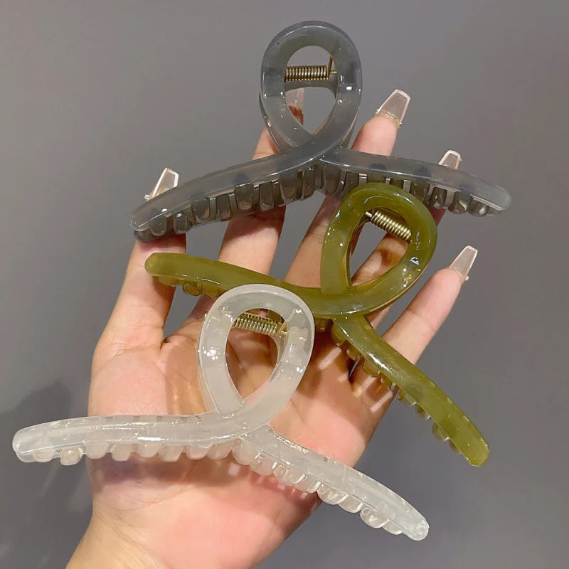 Large Acetate Claw Hair Clip – Korean Style Barrette for Women