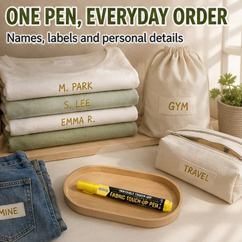 White Fabric Marker Pen – Fine Tip Water-Based Cloth Art