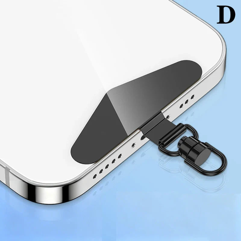 Steel Phone Lanyard Gasket Clip – Anti-Drop Metal Strap Tab