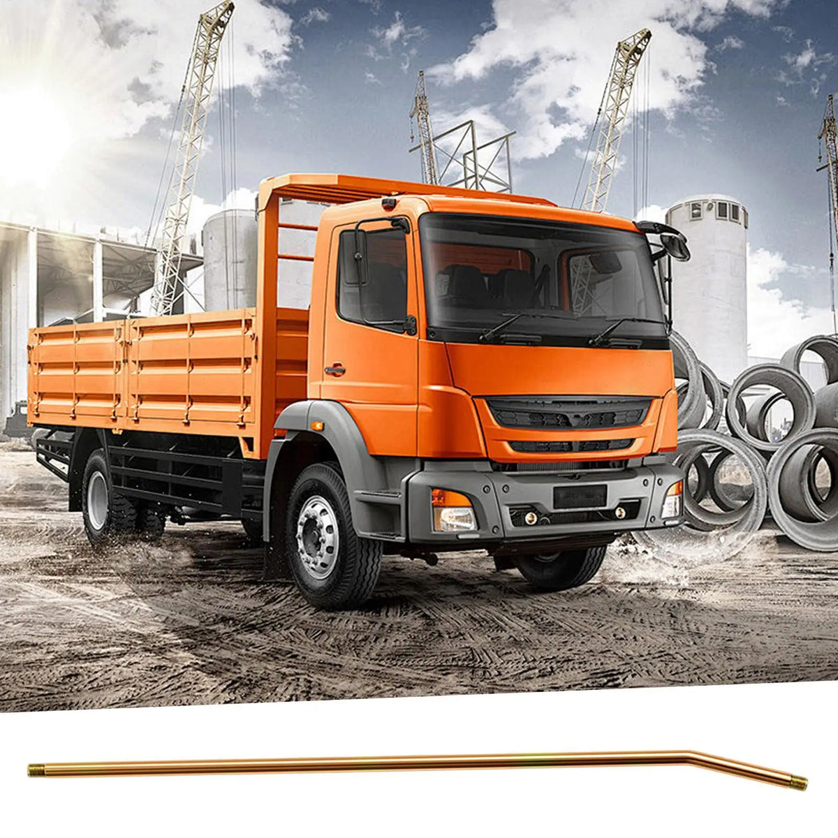 Grease Fitting Extension Tube 50cm Hardened Steel Grease Gun Rod