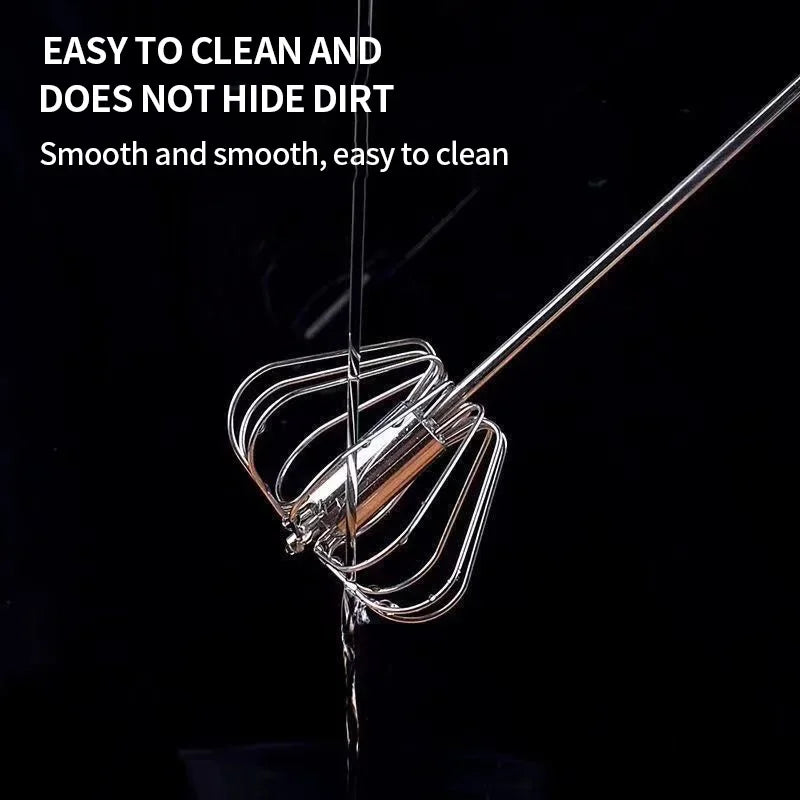 Semi-Automatic Manual Egg Beater Stainless Steel Cream Mixer