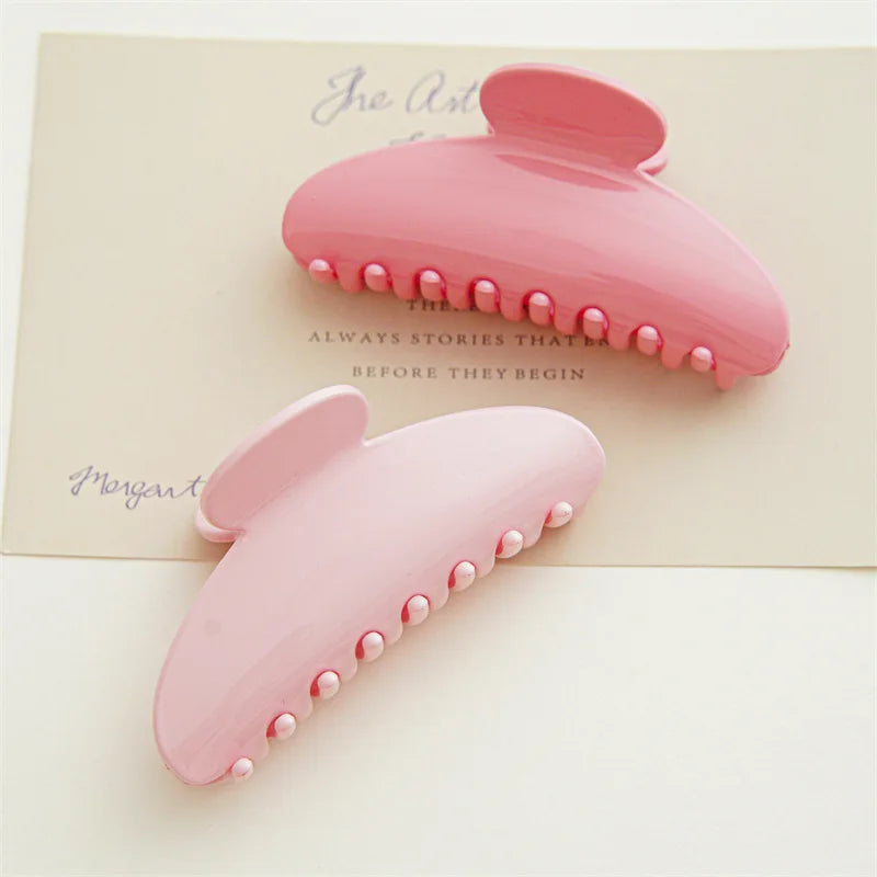 Large Acrylic Hair Claw Clip – French Semicircle Shark Clip