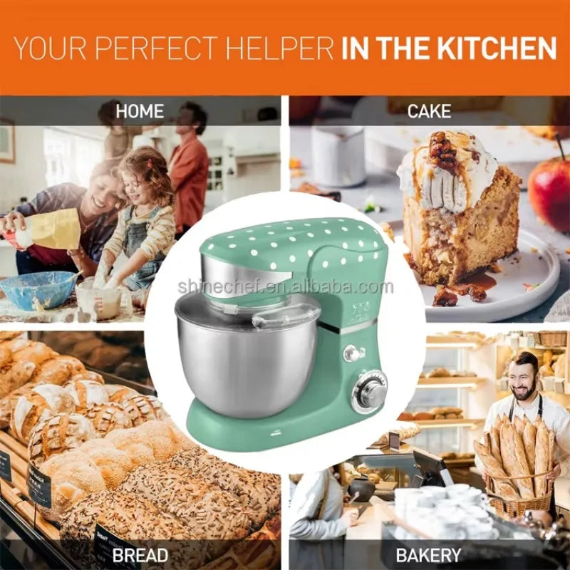1000W Stand Mixer 5L Bowl – 6 Speed Electric Food Mixer