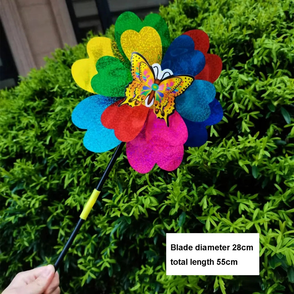 Sunflower Windmill Garden Pinwheel – Colorful Lawn Wind Spinner