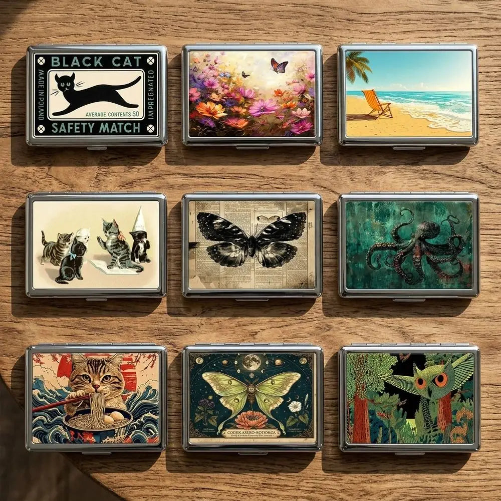 Vintage Metal Card Case | Multi-Function Business Card Holder