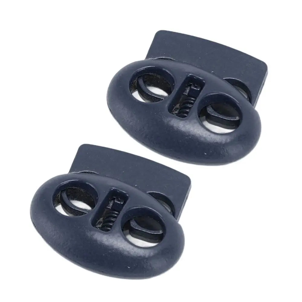 30pcs Metal Cord Locks Double Hole Spring Toggle Stoppers