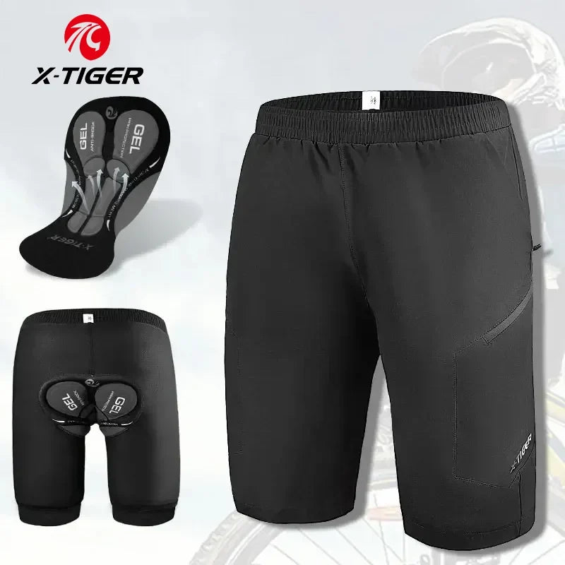 X-TIGER Men's Padded MTB Shorts | Breathable Cycling