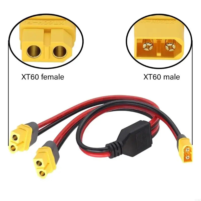 XT60 Y Splitter Cable – 1 Male to 2 Female 25cm Power Wire