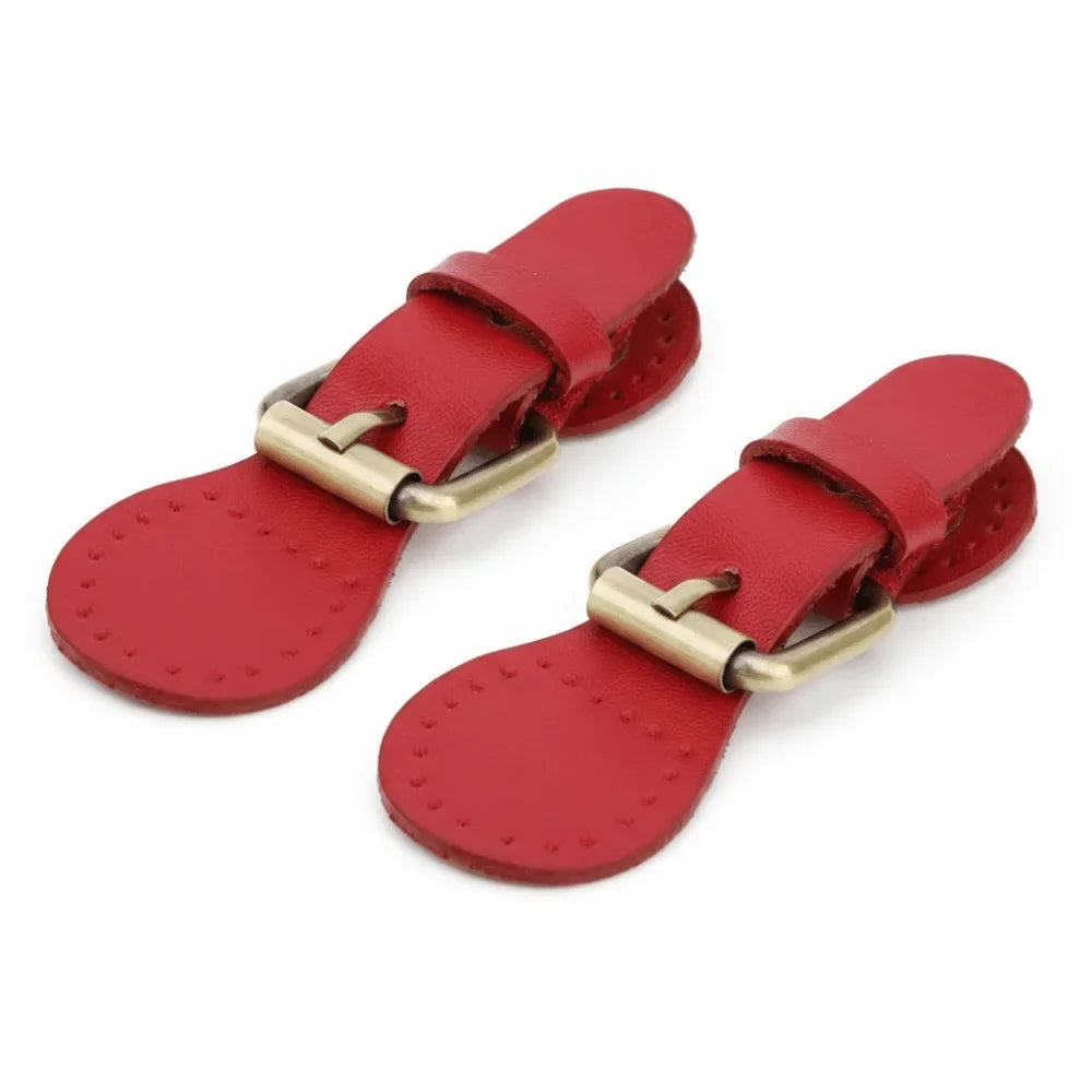 2pcs Leather Snap Buckle Lock Bronze DIY Bag Closure Craft