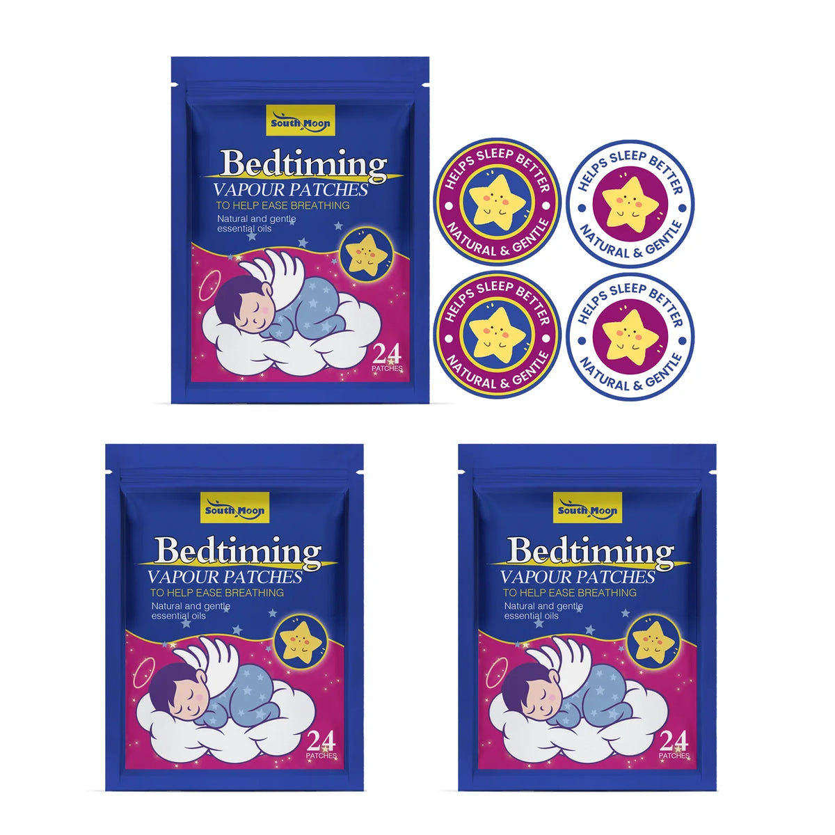Nighttime Relaxation Patches – Essential Oil Sleep Stickers 24ct